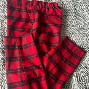 Red and Black Plaid Pants